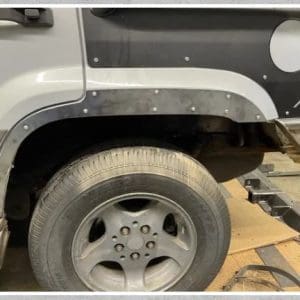 zj rear fender armor installed